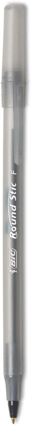 BIC Round Stic® Xtra Precision Ball Point Pen, Black, 12 Pack