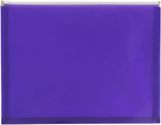 JAM PAPER Plastic Envelopes with Zip Closure - Letter Booklet - 9 3/4 x 13 - Purple - 12/Pack