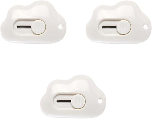 Angoily 3pcs for Home Utility Mini Retractable Lock Opening Tool School Pocket Knife Function Portable Knives Cutting Students Cardboard Craft Cartons Letter Practical Animal Box Cutter