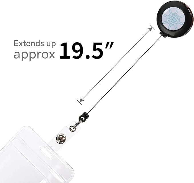 Retractable Waterproof Lanyard with ID Badge Reel Holder & Detachable Buckle for Ships Key Cards, Cruise Essentials & Must Have Accessories (4 Colors)