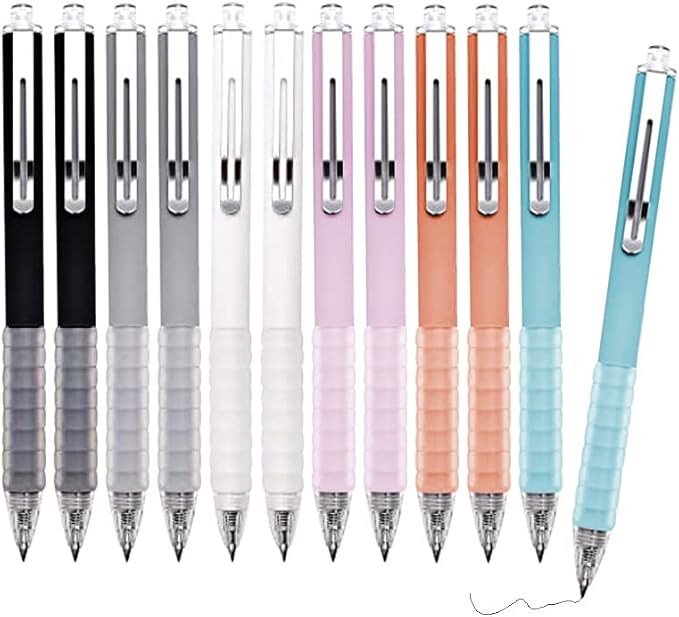 Pens, Pens Fine Point Smooth Writing Pens, Personalized Ballpoint Pens Bulk, Flair Colorful Pens, Black Ink 1.0 mm Journaling Pen, Office Supplies for Women & Men, Note Taking(12-pack)
