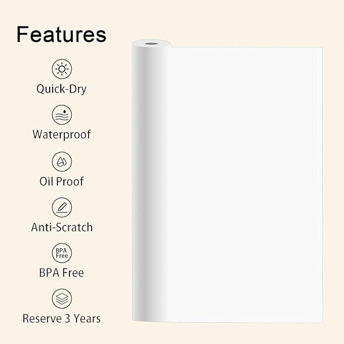 4 Rolls Thermal Paper 8.5x 11 Inches, US Letter Size Paper for Printer, Compatible with Portable Printers Wireless for Travel, Portable and Travel-Friendly Thermal Paper Roll