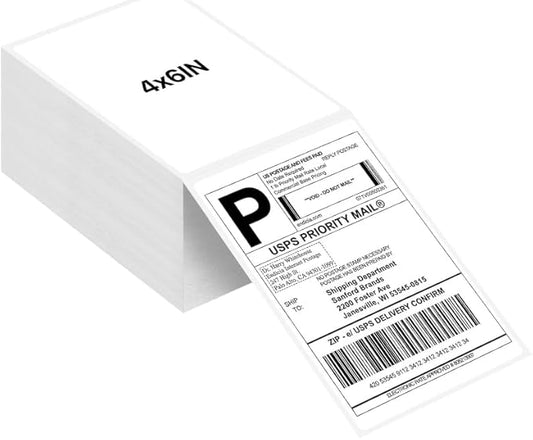 Joyberg 4x6 Thermal Labels, Shipping Labels, Strong Adhesive Thermal Labels, White Thermal Printer Paper/Labels