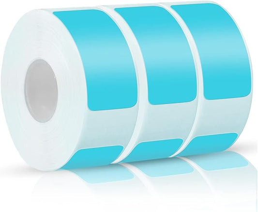 iEager Label Maker Tape, 15mm x 30mm, Blue Sticker Thermal Paper, Household Storage Labels, Self-Adhesive Label Tape, Set of 3