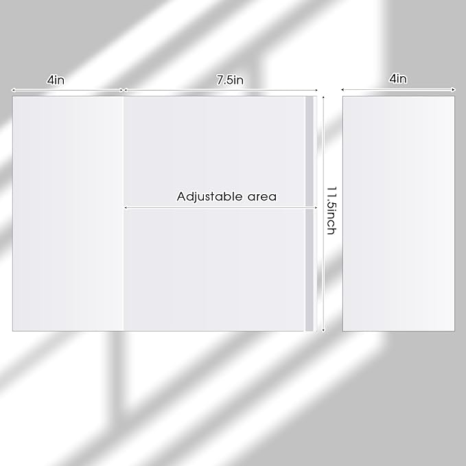 ReliThick 100 Pack Adjustable Clear Book Cover for Book with 11.25 x 21, Plastic Waterproof Sleeve for Textbook Paperback, with Self Adhesive Closure, Against Dust, Wear Protector(Clear)