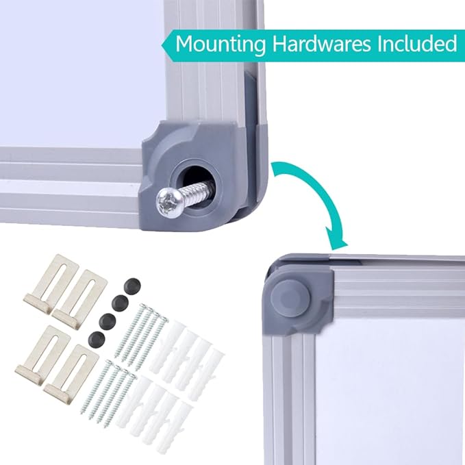Foldable Magnetic 72"x 48" Extra Large Dry Erase Board with Pen Tray| Wall-Mounted Aluminum Message Presentation Whiteboard for Office, School