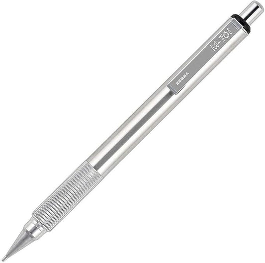 Zebra Pen M-701 Mechanical Pencil, Stainless Steel Barrel, Medium Point, 0.7mm, 1-Pack