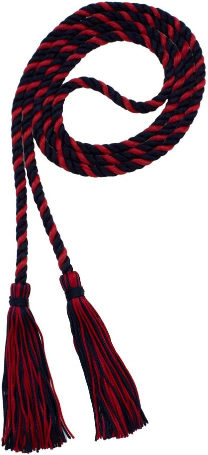 Tassel Depot Graduation Honor Cord - Navy/RED - Every School Color Available - Made in USA