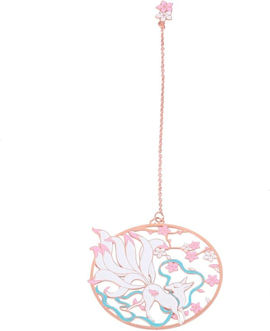 1pcs Metal Bookmark, Beautiful Vintage Bookmarks with Tassels for Women Reader (Nine-Tailed Fox)