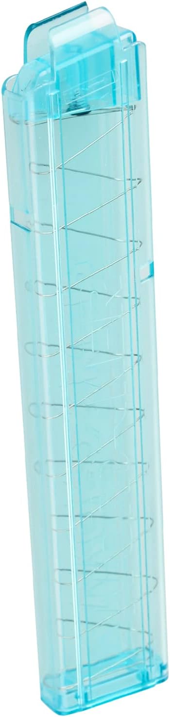WORKER 15 Round Mini Slanted Talon Mag Quick Reload Clid Compatible Nightingale Blaster Only (Not Compatible with 18 Slanted Talon Mag) Blue Transparent