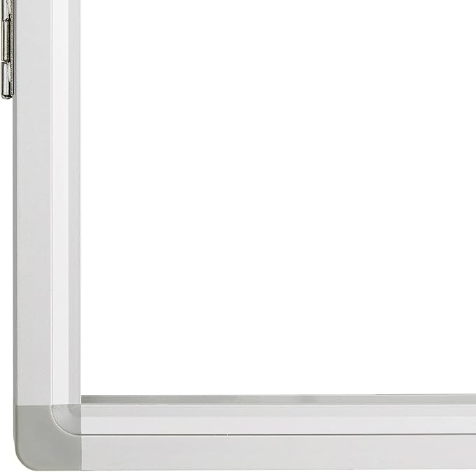 Lockable Whiteboard 24x36 - Aluminum Enclosed Magnetic Whiteboard with Tamperproof Lock - Wall Mounted Cabinet for School Office, Dry Erase Noticeboard