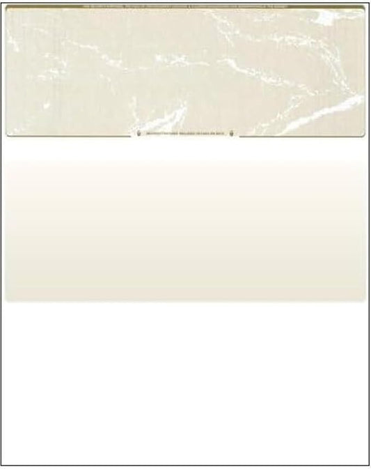 Compuchecks Check on Top Blank Check Paper - 1000 Pack, Quick-Books & Laser Printer Compatible - Security Business Checks with Voucher - 8.5" x 11" Gold Marble