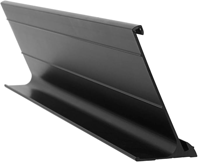 ExcelMark 2" x 8" Aluminum Name Plate Holder for Desk - Office Business Door Sign Holder - Black