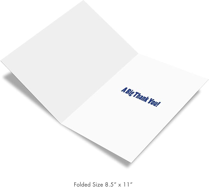 NobleWorks - Jumbo Thank You Greeting Card (Team) 8.5 x 11 Inch with Envelope (1 Pack) Large To The Whole Team J9150TYG