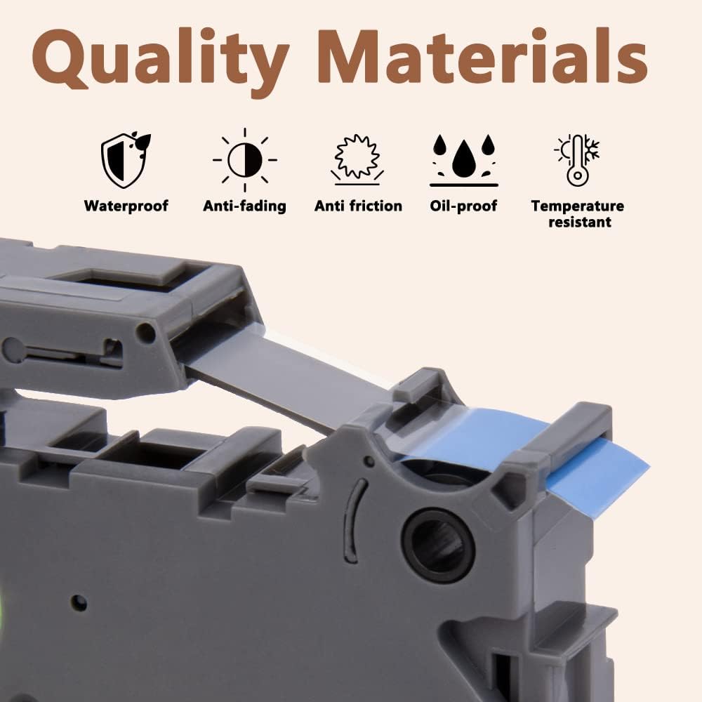 Hehua Tape Tze Tz 18mm 0.7 Laminated Blue Compatible for Brother P-Touch TZe-541 TZe541 TZ541 TZ541 Tape for Ptouch PT D400 D600 D610 P710bt, 3/4'' x 26.2ft Black on Blue, 3 Pack