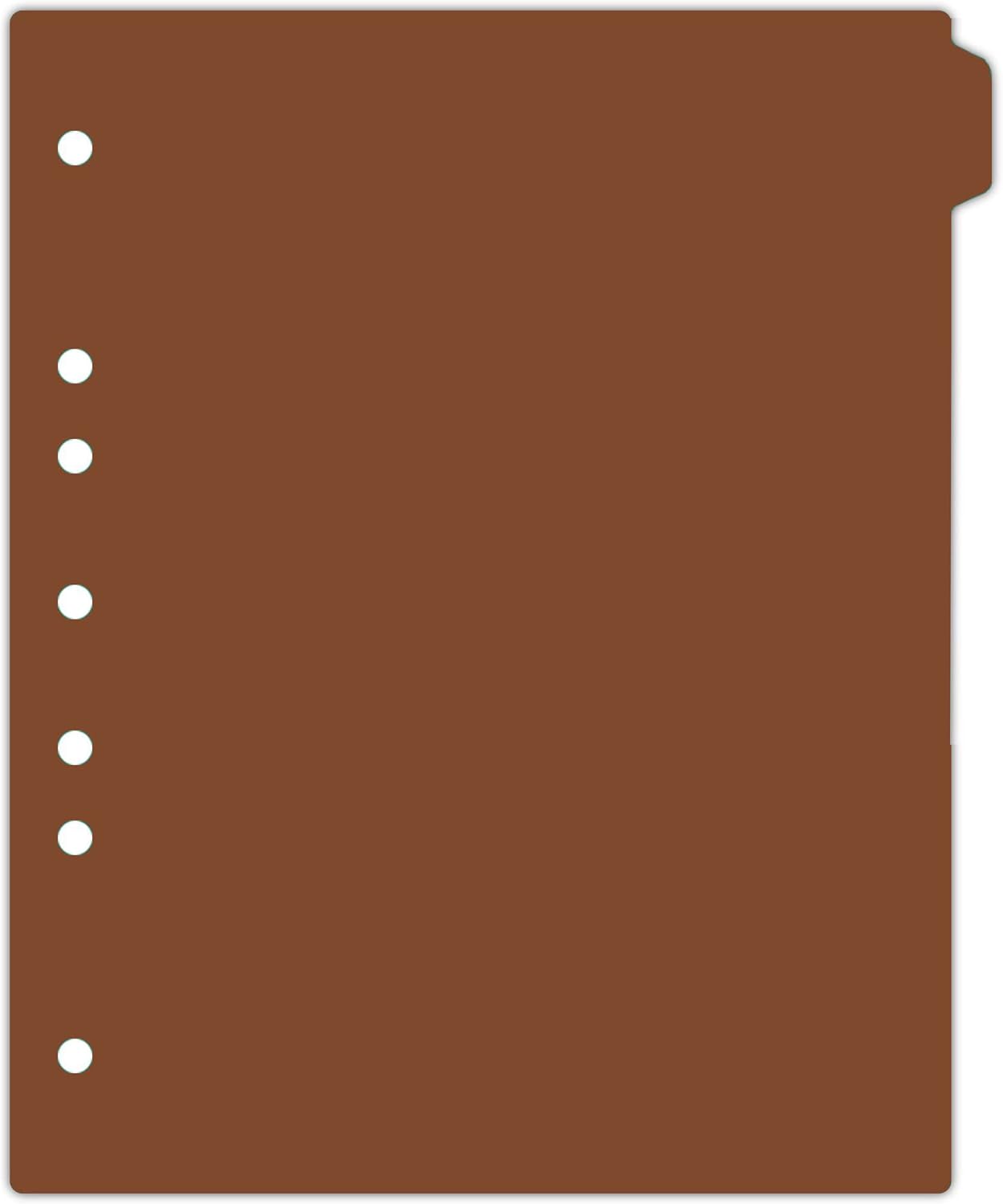 Carstens - Heavy Duty Plastic Ring Binder Dividers, Side Tab, 1/9 Cut, Tab 1 Position, US Letter, Brown, Pack of 10, (2618-21) - Ideal Medical Chart Dividers or Index Tabs for 3 Ring Binders
