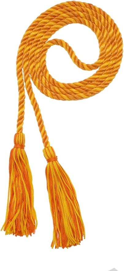 Tassel Depot Graduation Honor Cord - Orange/Gold - Every School Color Available - Made in USA