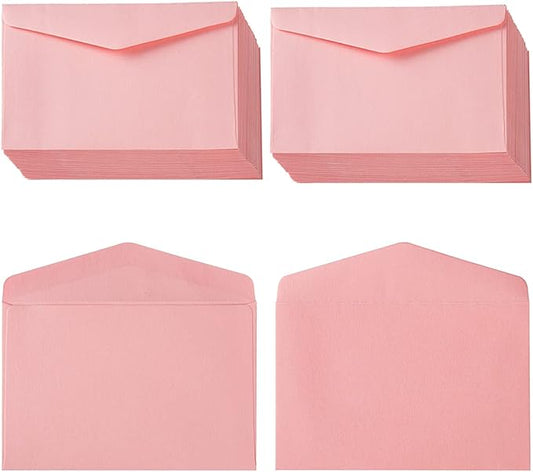 120 Pack Mini Envelopes Small Envelopes Self-Adhesive Kraft Paper Tiny Pockets for Business Cards Christmas Holiday Small Gift Cards Invitations Cards(4.13"×2.76") (Pink)