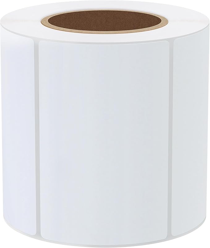 HYBSK 3x2 inch Direct Thermal Label Paper for Barcodes, Address, Compatible with Rollo Label Printer & Zebra Desktop Printers (3"x2",White)
