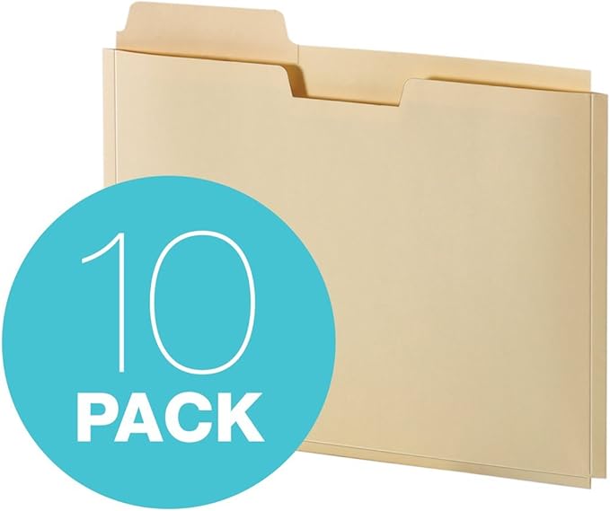 Pendaflex Expanding File Folder Pocket, Letter-Size Folders for School, Home and Office, Document Organizer, Durable Expanding File, Manila, 10 File Folder Pockets (FP153L10)"