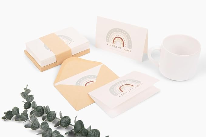 Baby Shower Thank You Cards with Envelopes, 30 Pack, Baby Girl Shower, Baby Boy Shower, Gender Neutral, Baby Shower Thank You Notes, Baby Shower Cards, Baby Thank You Cards for Girl, Baby Thank You