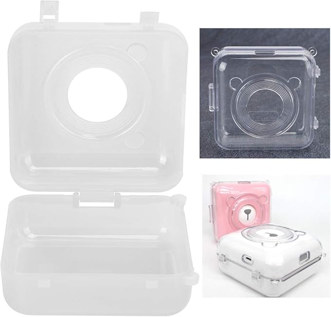 ASHATA Transparent Case for PeriPage Mini Pocket, Shockproof Pocket Printer Protective Shell for Peripage Pocket Thermal Printer (Transparent)