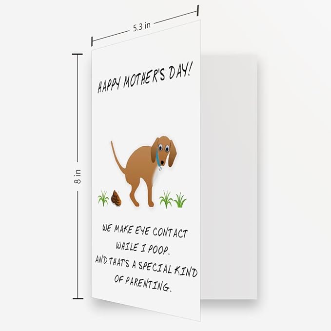 OJsensai Happy Mother's Day Card from Dog, Personalized Mothers Day Gifts for Dog Mom Grandma, Funny Dog Mothers Day Card for Women, Unique Gift Idea for Dog Owner