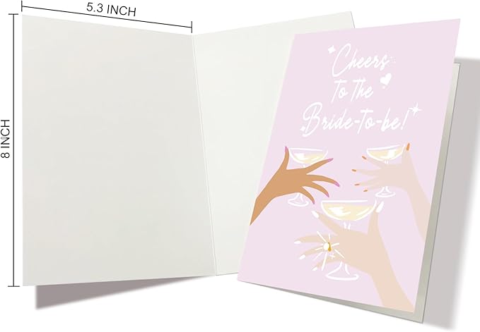 Nchigedy Sweet Bridal Shower Card, Funny Engagement Card for Her, Wedding Congratulations Card, Cheers To The Bride To Be