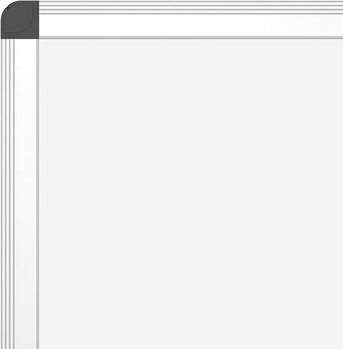 VIZ-PRO Magnetic Dry Erase Board/Whiteboard, 5' X 3', Silver Aluminium Frame