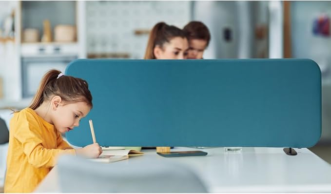 Desk Dividers, Desk Privacy Panel Shield Board for Student, Office, Classroom, Home, Free Standing Scratch Resistance, 48"x18", Sapphire