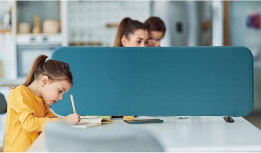 Desk Dividers, Desk Privacy Panel Shield Board for Student, Office, Classroom, Home, Free Standing Scratch Resistance, 48"x18", Sapphire