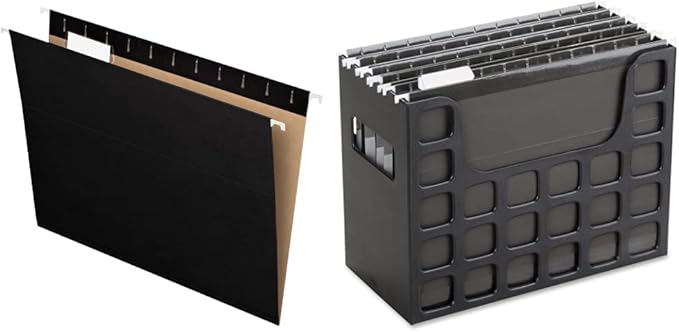 Pendaflex Recycled Hanging Folders and Portable Desktop File Bundle