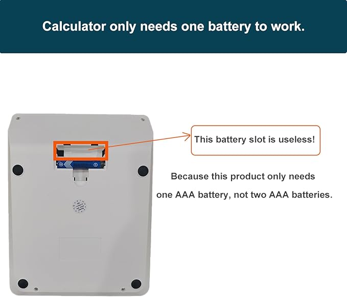 Battery and Solar Unique 120-Step Calculation Check Memory 12 Digit 2 Line and 5.5" LCD Display, Configurable Tax Rate Financial Calculator for Tax Calculations(Only 1 AAA Battery is Needed)