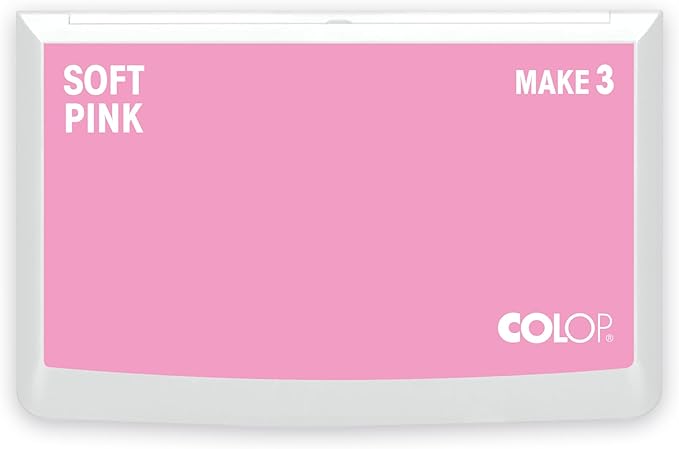 COLOP Make Series, Ink Stamp Pads, with Non-Toxic Premium Ink, Water-Based Acid-Free (Soft Pink, Make 3-3-1/2" x 6-1/4")