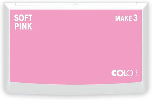 COLOP Make Series, Ink Stamp Pads, with Non-Toxic Premium Ink, Water-Based Acid-Free (Soft Pink, Make 3-3-1/2" x 6-1/4")