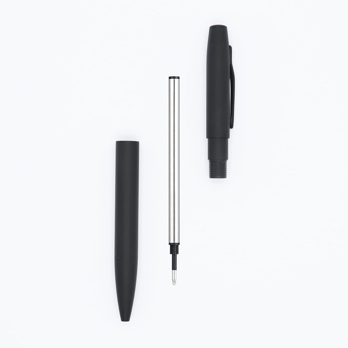 DunBong Rollerball Pen Refills, Roller Ball Fine Point 0.5mm, Red Ink Refill Pack of 5 - Replaceable Ballpoint Pen Refills Medium Point (Red)