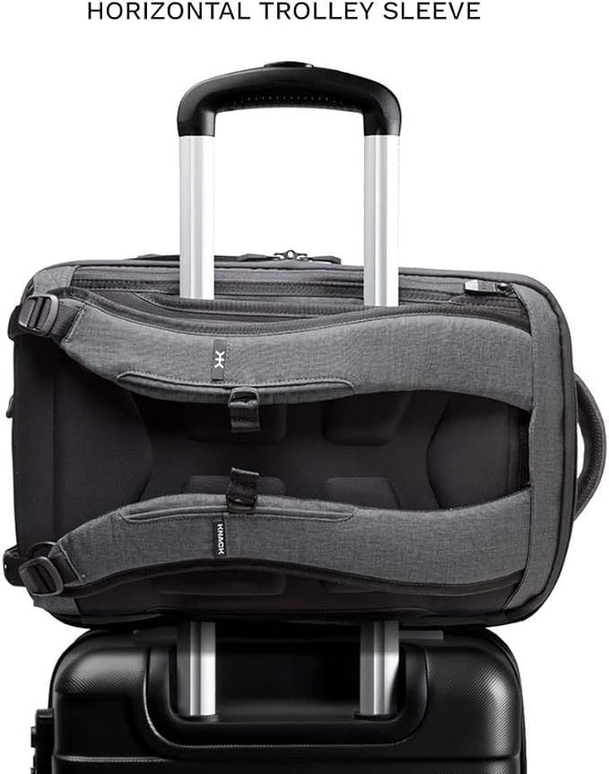 Knack Series 1 Laptop Backpack Fits up to 15 Inch - Knack Bags Carry-On Backpack, TSA Approved, Expandable Travel Backpacks (Savile Gray, Medium)