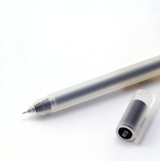 Smooth Writing Gel Pens Ultra Fine Point 0.38mm Rollerball Black Ink Pens for Japanese Style Office School Stationery Supply,12 Count