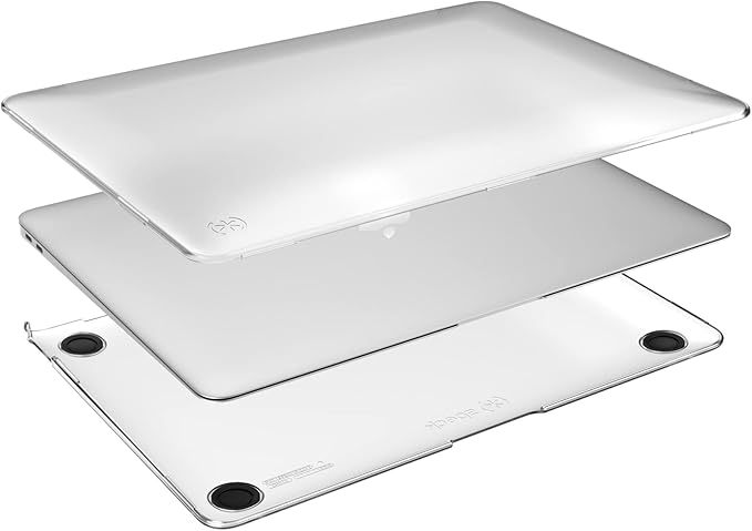 Speck Compatible with MacBook Air 13 Inch Case 2020 Release A2179 - Plastic Hard Shell Case - Drop Protection, Anti-Yellowing & Anti-Fade - Soft Touch Clear Case for MacbBook Air 13 Inch - SmartShell