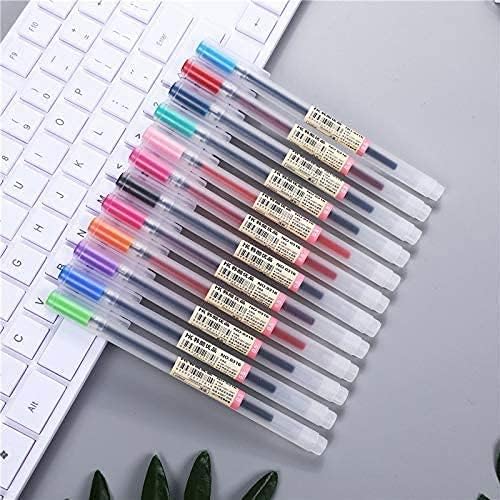 Japanese Style Gel Ink Pen 0.5mm Colorful Fine Ballpoint Maker Pen for Office School Stationery Supply,Pack of 12, Assorted Colors