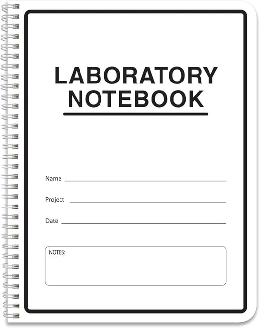 BookFactory Carbonless Lab Notebook (Scientific Grid Format) - Contains Carbon Copies 8.5" x 11", 75 Sets of Pages, 150 Sheets Total - Duplicator [Wire-O Bound] (LAB-075-WTG-D)