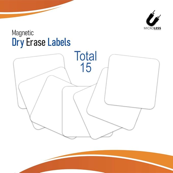 Dry Erase Magnetic Label 4 x 4 inch