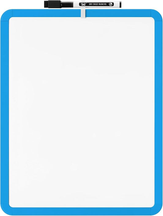 Mr. Pen- Dry Erase Board, 14” x 11” with a Black Dry Erase Marker, Blue Frame, Small White Board, White Board for Kids, White Board for Students, Small Dry Erase Board, Mini White Board
