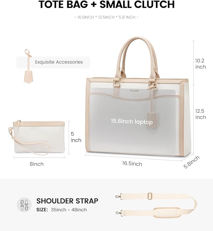 LOVEVOOK Laptop Tote Bag for Women, Office Work Bag Briefcase fit for 15.6 inch Laptop, Large Capacity Teacher Bag Handbag