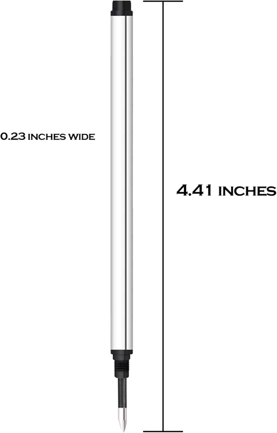 DunBong Spiral Refill, Replaceable Gel Ink Rollerball Refills 5 Pack, 0.5mm Medium Point, Threaded Rolling Ball Refills (Red)