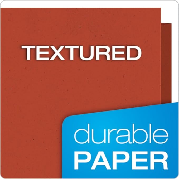 Oxford Earthwise by Oxford Twin Pocket Folders, Letter Size, Red, 25 per Box (78511)