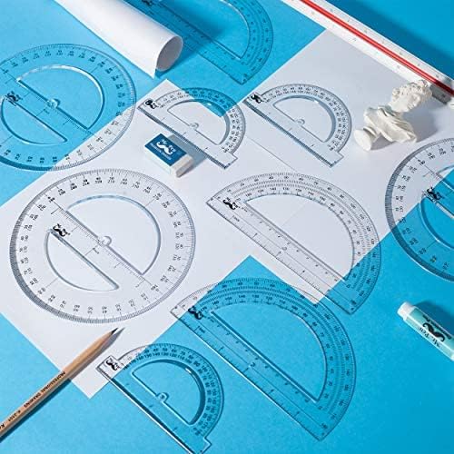 Mr. Pen- Protractor, 9 Pc Protractor Set, Protractor Ruler, Drafting Tools, Circle Protractor, Protractor for Kids, Protractors Classroom Set, Large Protractor, Protactor 360 Degree, Math Geometry Set