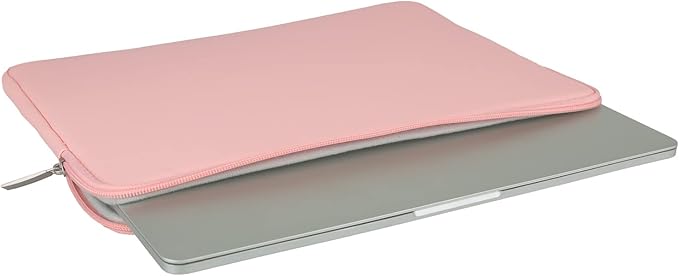 RAINYEAR 11 Inch Laptop Sleeve Soft PU Leather Case Protective Water Resistant Zipper Cover Padded Carrying Bag Compatible with 11.6'' MacBook Air Surface for 11" Chromebook Notebook Computer (Pink)
