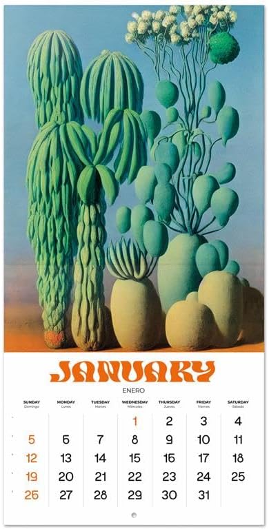 Etherlands Wall Calendar 2025 12" x 12" FSC® Plastic Free - Starts Week On Sunday | Square Wall Calendar | Family Planner Calendar 2025 | Botanical Calendar 2025