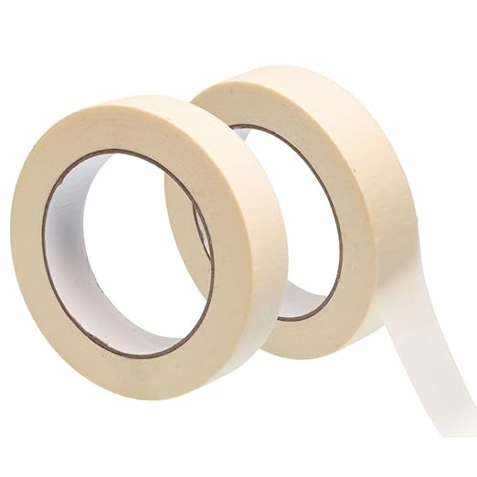 GTSE Masking Tape, 2 Rolls, 1 inch x 55 Yards (164 ft), Multi-Surface Adhesive Painting Tape, Perfect for Painting, Home, Office, School, Art, Crafts, Glass, Vinyl